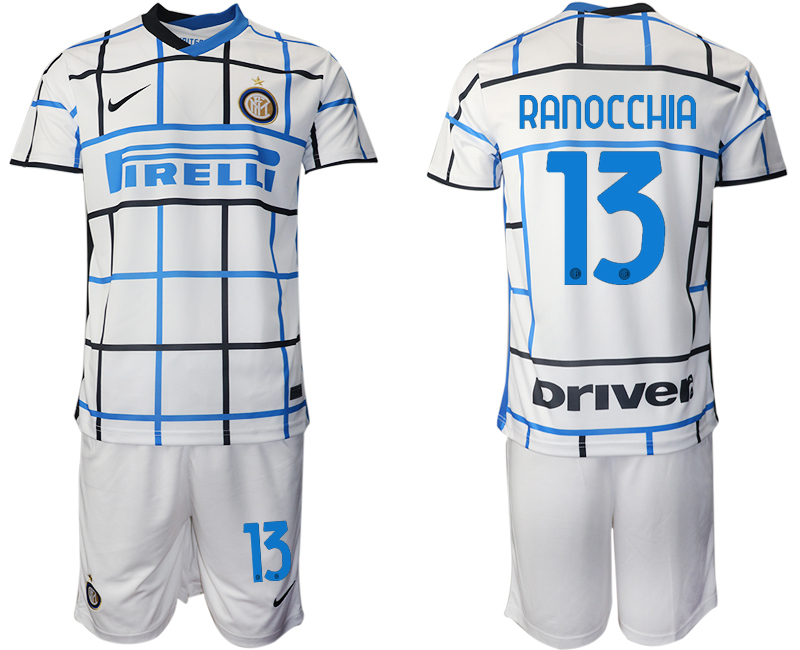 Men 2020-2021 club Inter milan away #13 white Soccer Jerseys